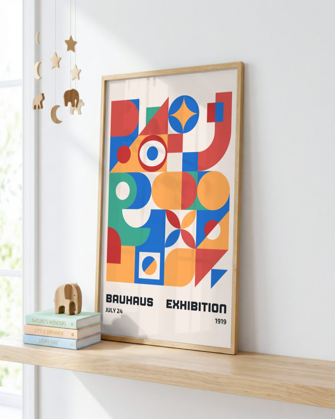 Bauhaus - Exhibition Geometry - framed print in a styled room