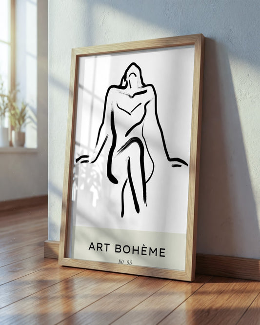 SENT Studio - Bohemian Poster No. 88 - framed print in a styled room