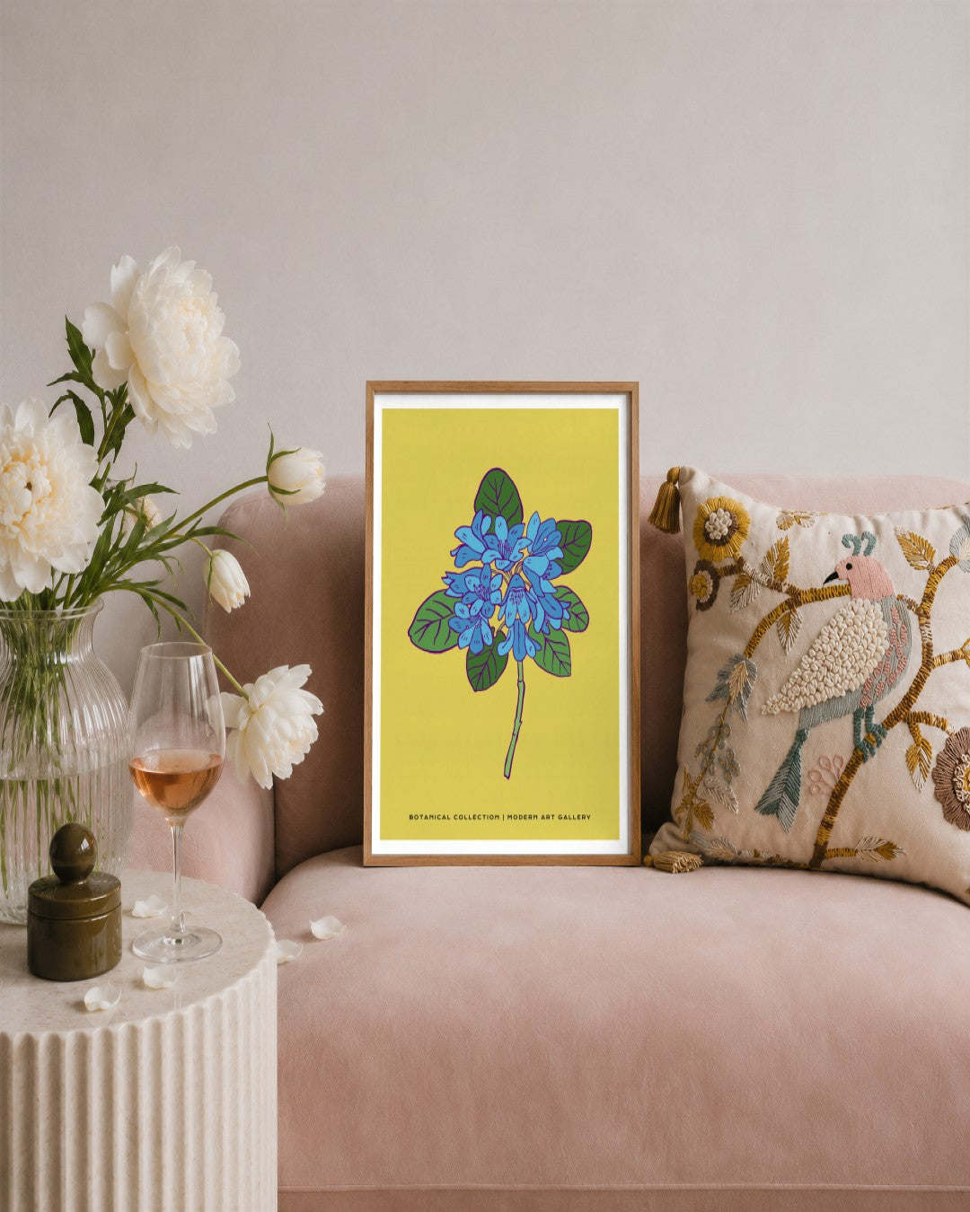 SENT Studio - Flower Poster No. 15 - framed print in a styled room