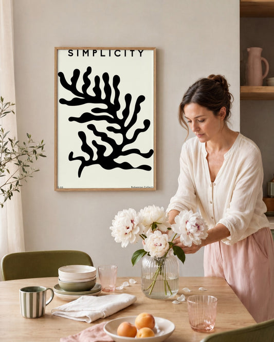 SENT Studio - Bohemian Poster No. 63 - framed print in a styled room
