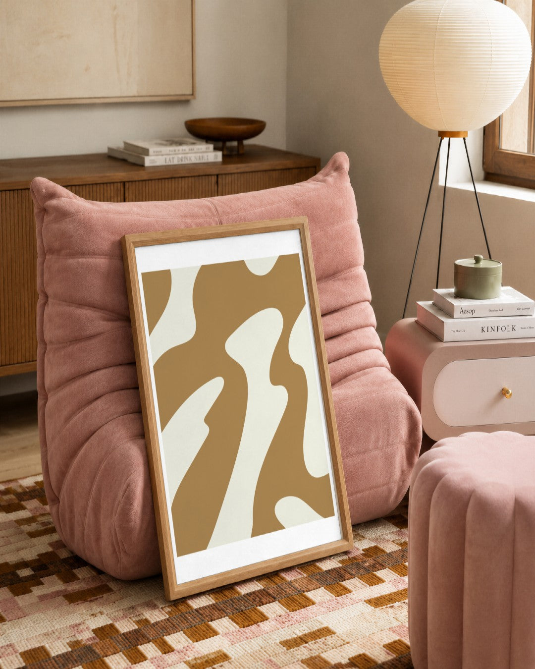 SENT Studio - Bohemian Poster No. 93 - framed print in a styled room