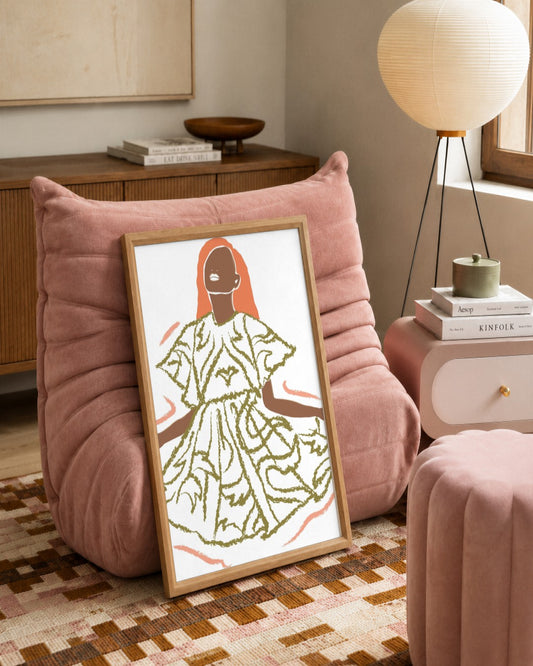 SENT Studio - Blooming Flowers Poster No. 57 - framed print in a styled room