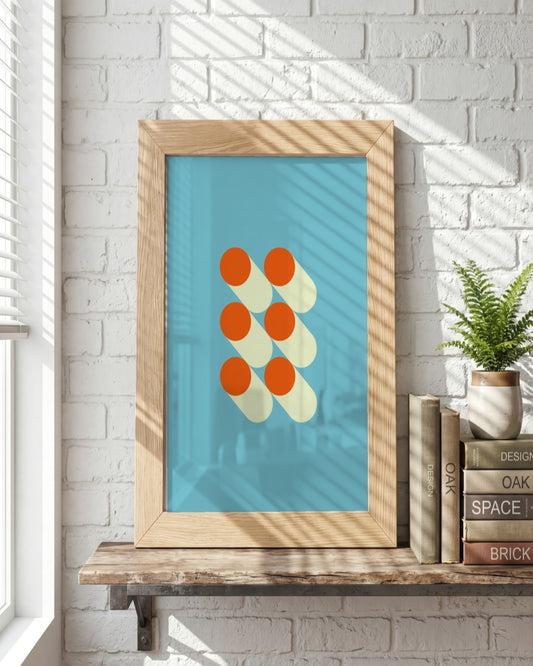 Bauhaus - Poster No. 1 - framed print in a styled room