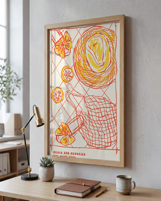 SENT Studio - Cravings Poster No. 47 - framed print in a styled room
