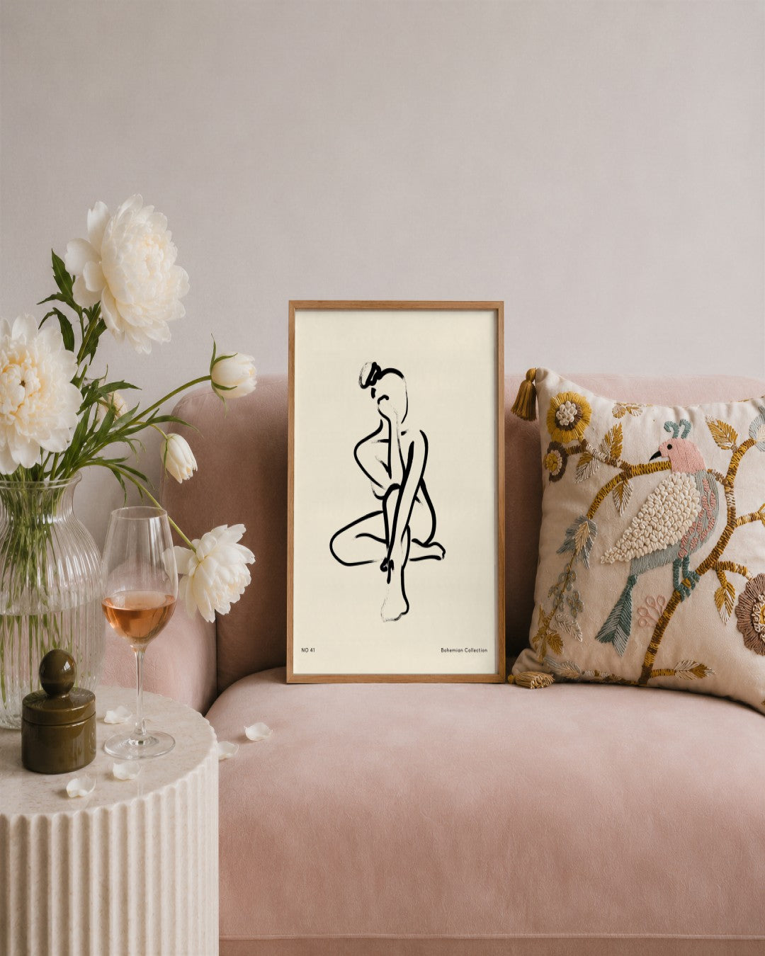 SENT Studio - Bohemian Poster No. 38 - framed print in a styled room