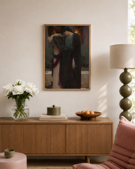 Frederic Leighton - Lachrymae - framed print in a styled room