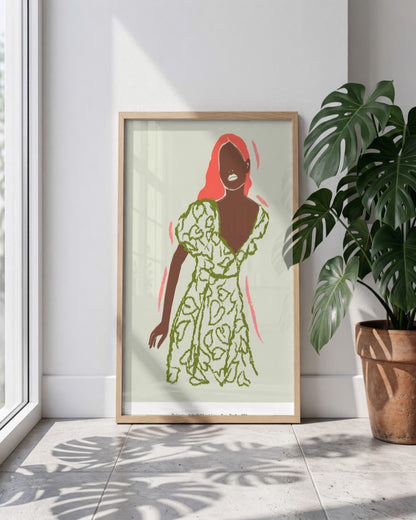 SENT Studio - Blooming Flowers Poster No. 4 - framed print in a styled room