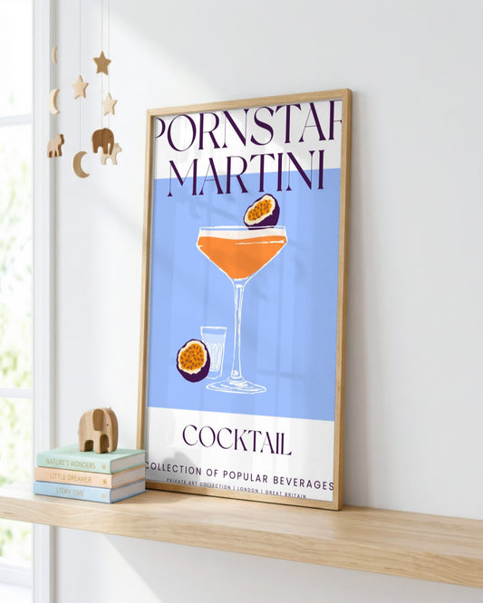 SENT Studio - Cocktail Poster No. 32 - framed print in a styled room