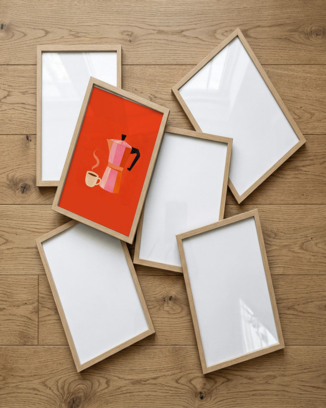Gracie Cole - Morning Espresso - framed print in a styled room