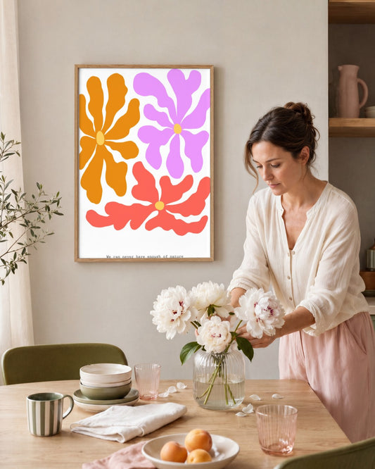 SENT Studio - Blooming Flowers Poster No. 43 - framed print in a styled room