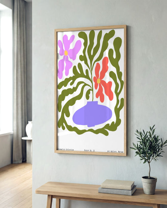 SENT Studio - Blooming Flowers Poster No. 21 - framed print in a styled room