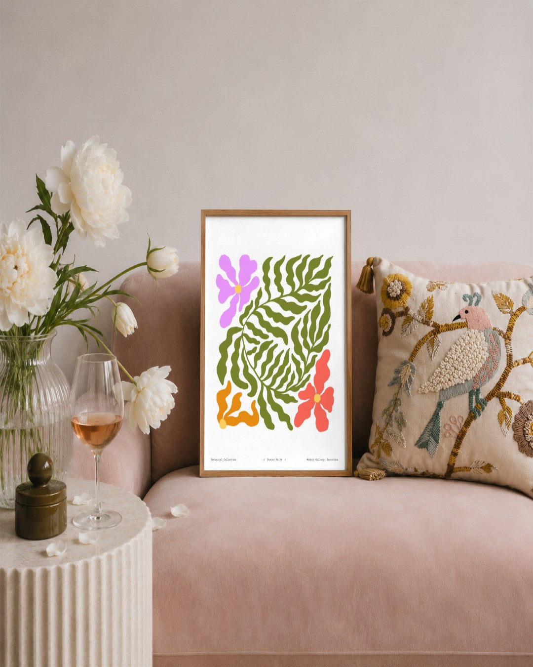 SENT Studio - Blooming Flowers Poster No. 34 - framed print in a styled room