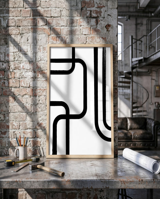 SENT Studio - Bohemian Poster No. 28 - framed print in a styled room