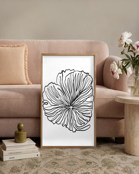 SENT Studio - Blooming Flowers Poster No. 30 - framed print in a styled room