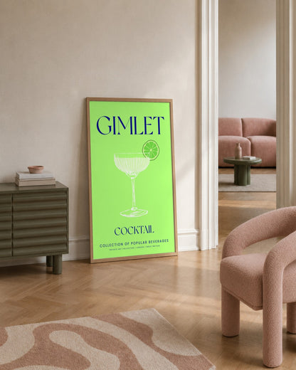 SENT Studio - Cocktail Poster No. 10 - framed print in a styled room