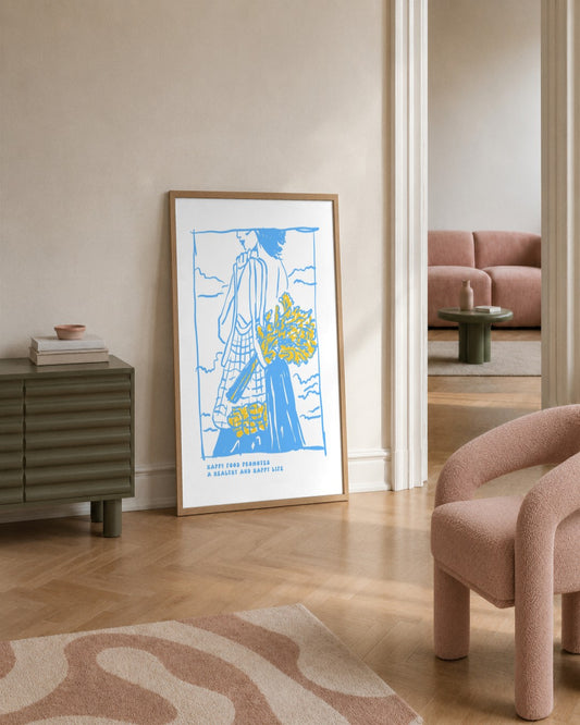 SENT Studio - Cravings Poster No. 48 - framed print in a styled room