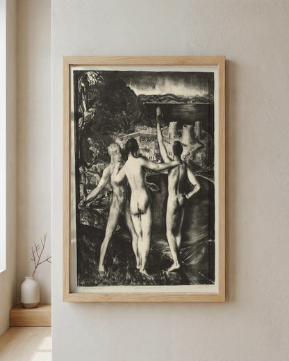 Lychnis and Her Sons - framed print in a styled room