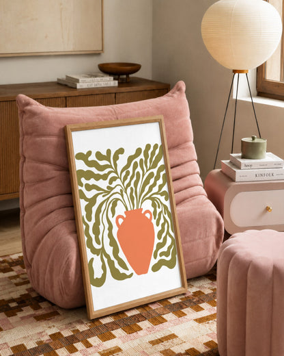 SENT Studio - Blooming Flowers Poster No. 40 - framed print in a styled room