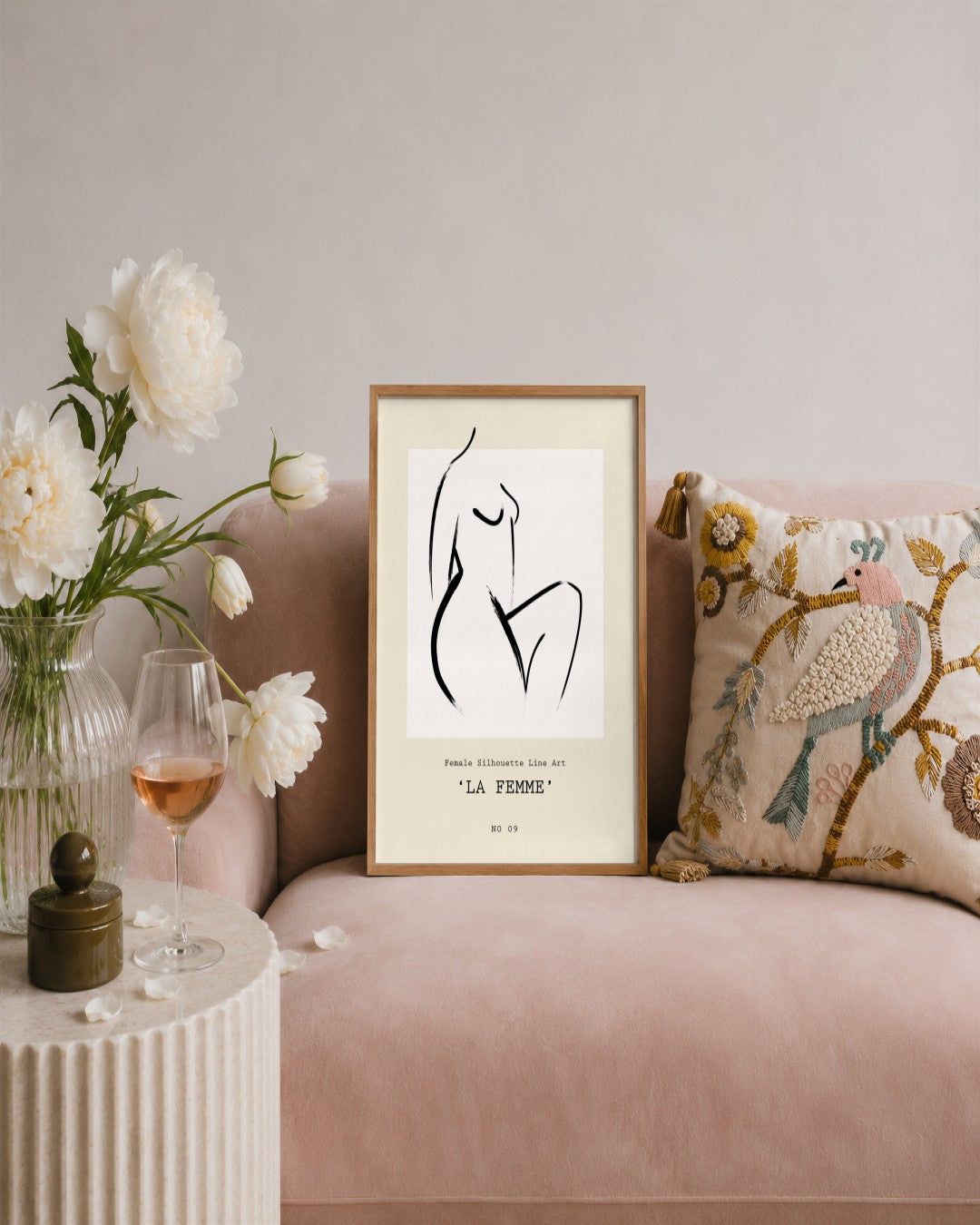SENT Studio - Bohemian Poster No. 14 - framed print in a styled room