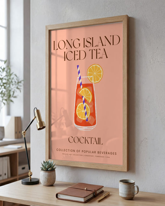 SENT Studio - Cocktail Poster No. 29 - framed print in a styled room