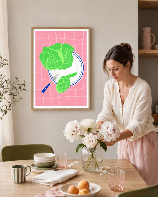 SENT Studio - Cravings Poster No. 5 - framed print in a styled room