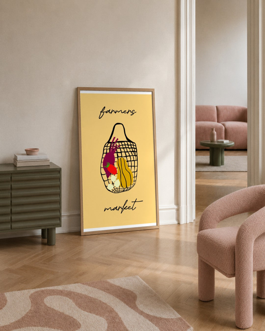 SENT Studio - Artistic Poster No. 3 - framed print in a styled room