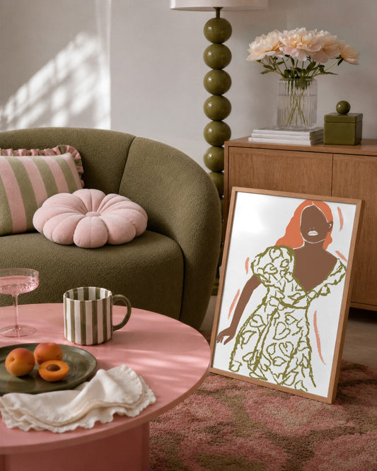 SENT Studio - Blooming Flowers Poster No. 56 - framed print in a styled room