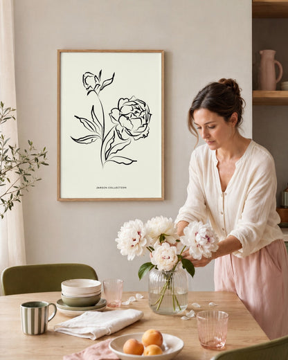 SENT Studio - Bohemian Poster No. 31 - framed print in a styled room