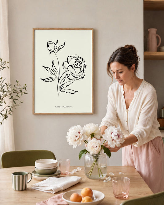 SENT Studio - Bohemian Poster No. 31 - framed print in a styled room