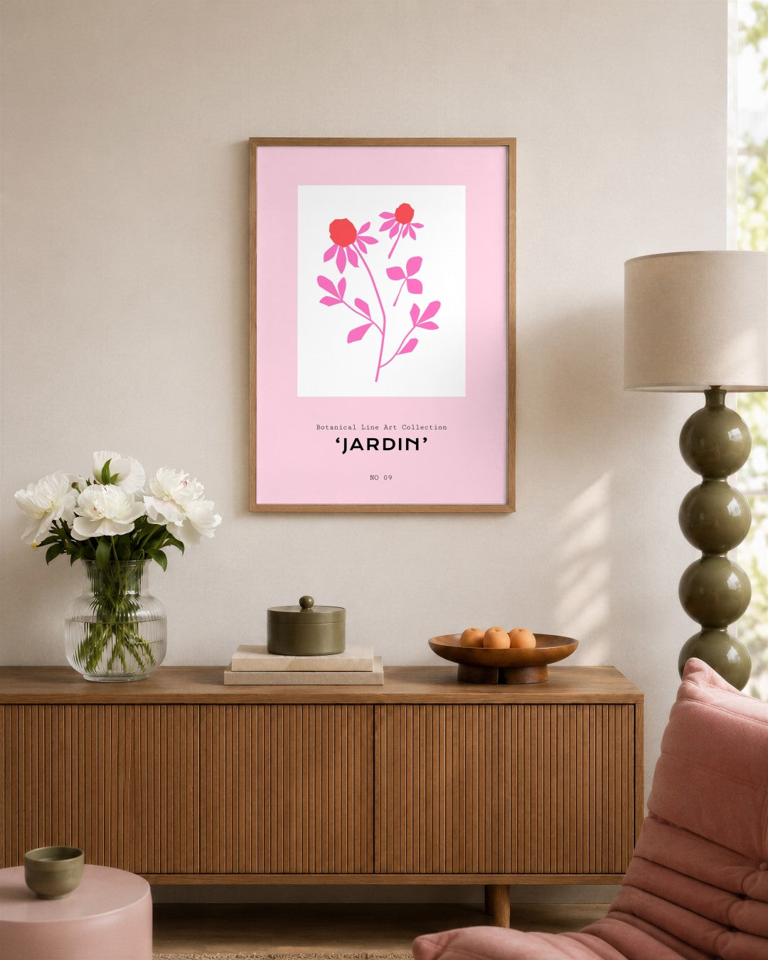 SENT Studio - Abstract Poster No. 69 - framed print in a styled room