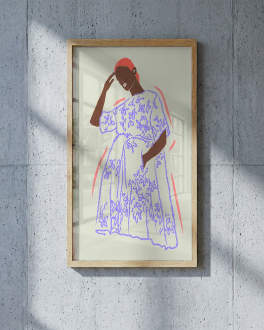SENT Studio - Blooming Flowers Poster No. 22 - framed print in a styled room