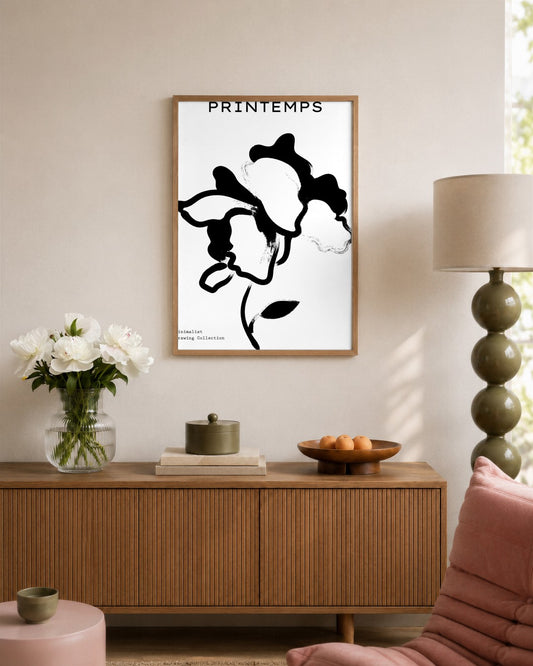 SENT Studio - Bohemian Poster No. 15 - framed print in a styled room