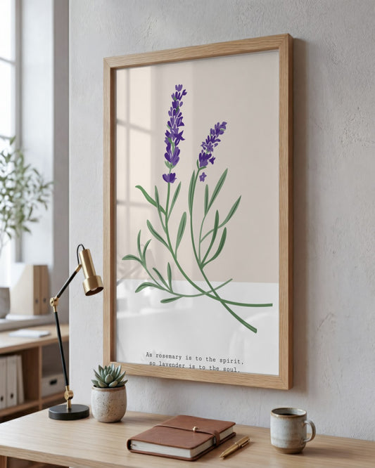 SENT Studio - Botanical Poster No. 1 - framed print in a styled room
