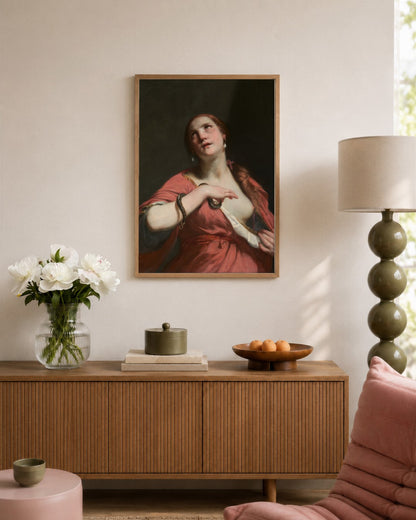 Renaissance Masters - Cleopatra - framed print in a styled room