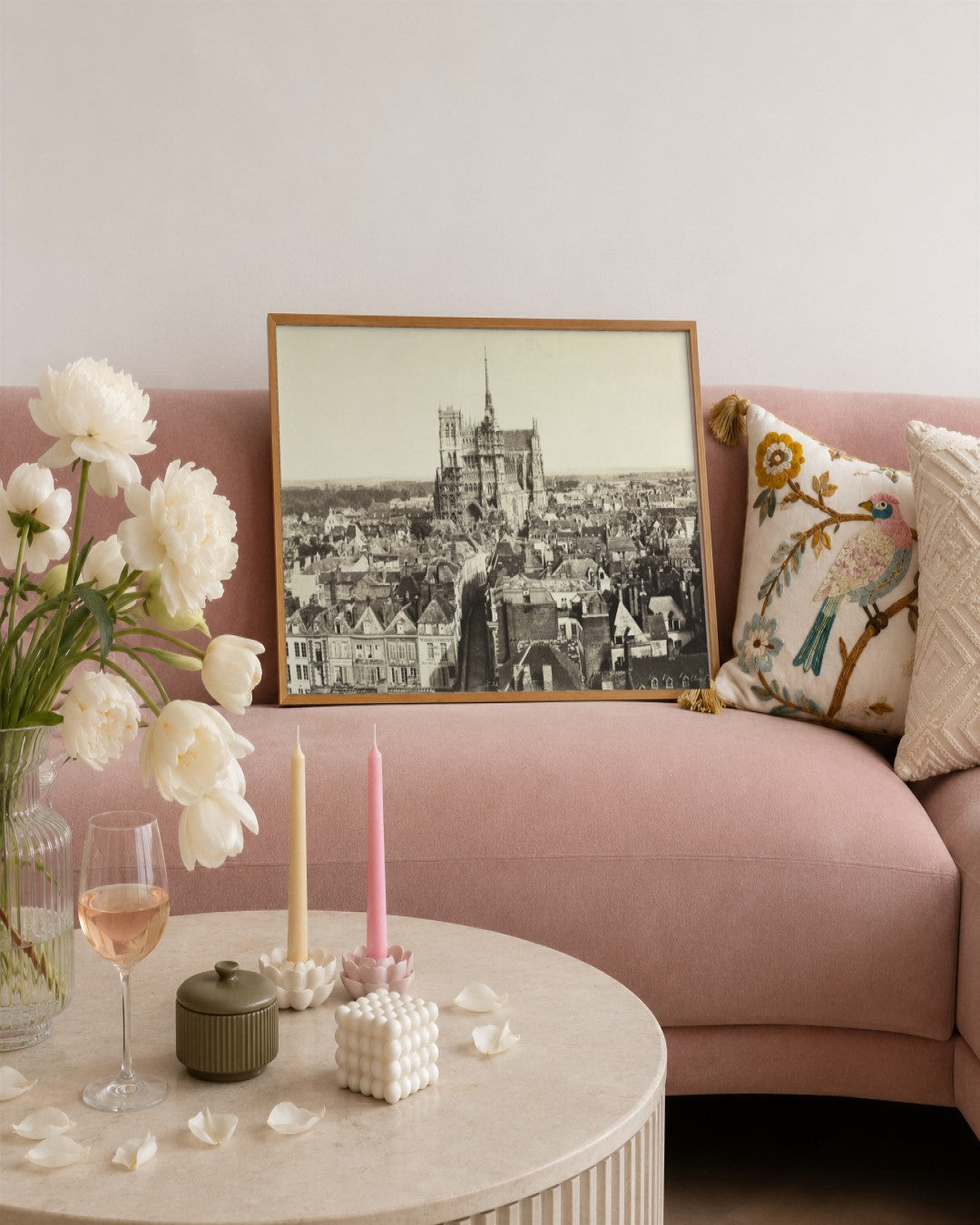 Édouard Baldus - Amiens - framed print in a styled room