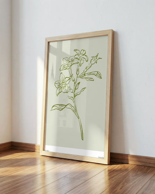 SENT Studio - Blooming Flowers Poster No. 58 - framed print in a styled room
