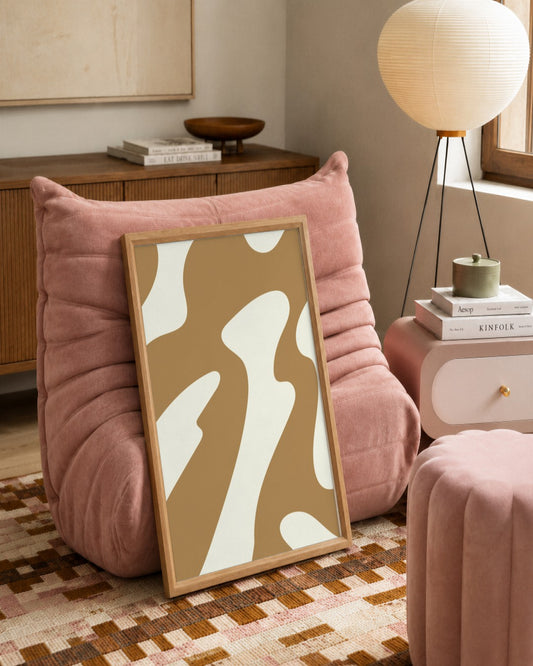 SENT Studio - Bohemian Poster No. 93 - framed print in a styled room