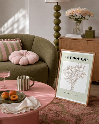 SENT Studio - Blooming Flowers Poster No. 39 - framed print in a styled room