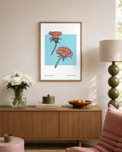 SENT Studio - Flower Poster No. 24 - framed print in a styled room