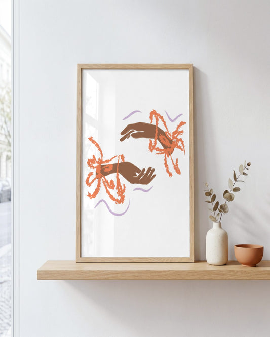 SENT Studio - Blooming Flowers Poster No. 41 - framed print in a styled room