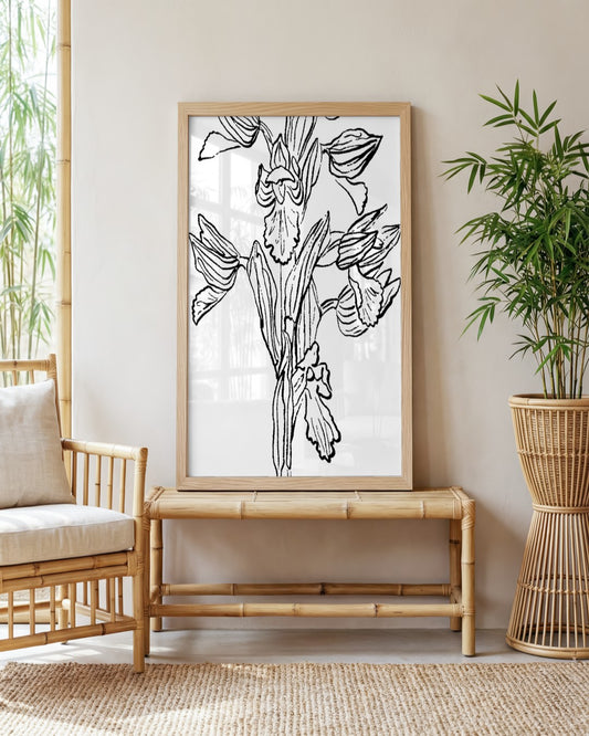 SENT Studio - Blooming Flowers Poster No. 25 - framed print in a styled room
