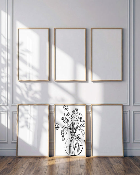 SENT Studio - Blooming Flowers Poster No. 19 - framed print in a styled room