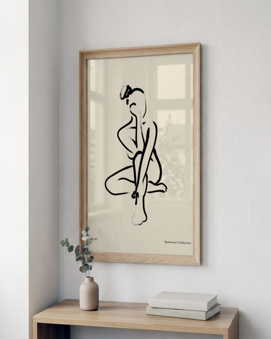 SENT Studio - Bohemian Poster No. 38 - framed print in a styled room