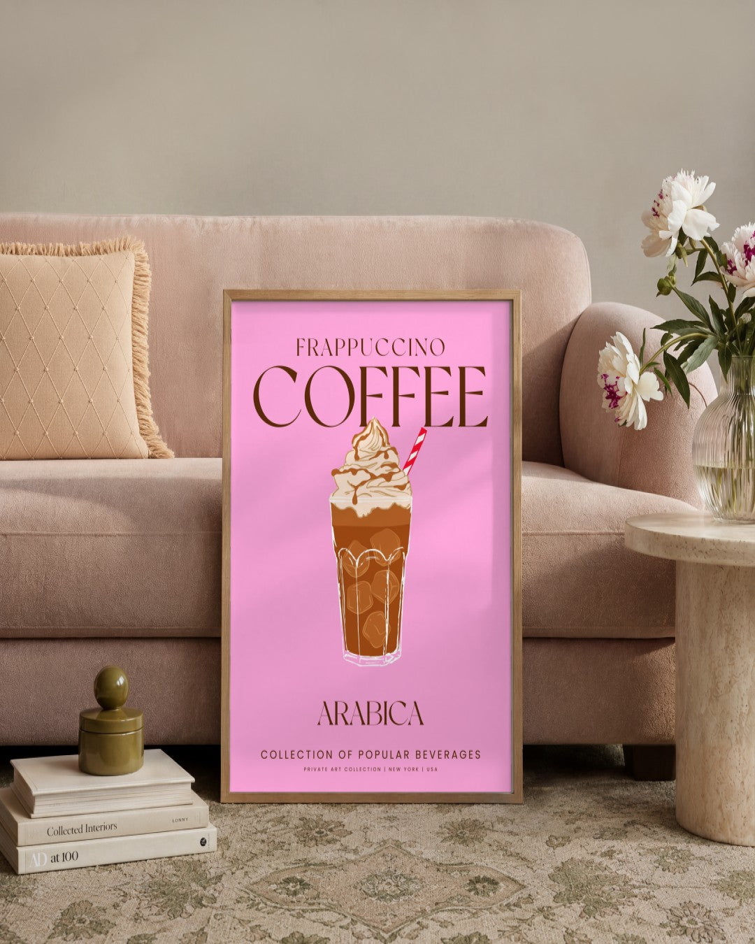 SENT Studio - Cocktail Poster No. 22 - framed print in a styled room