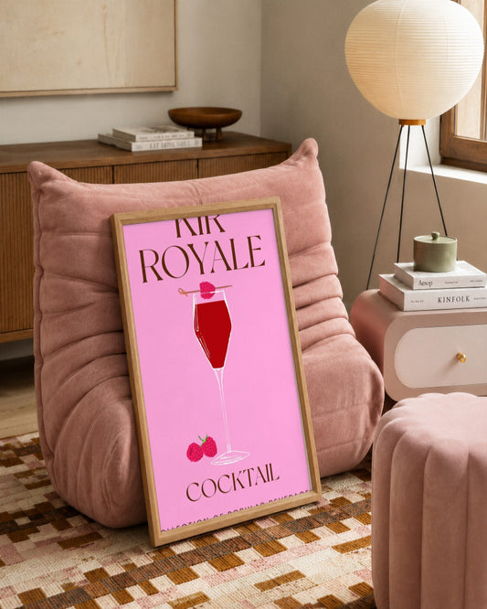 SENT Studio - Cocktail Poster No. 30 - framed print in a styled room