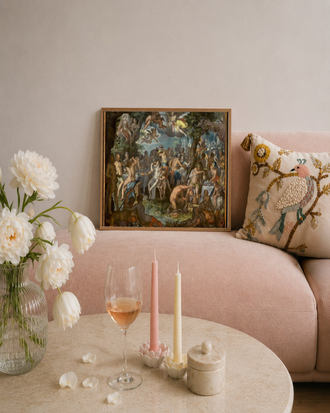Renaissance Masters - Renaissance Masterpiece No. 98 - framed print in a styled room