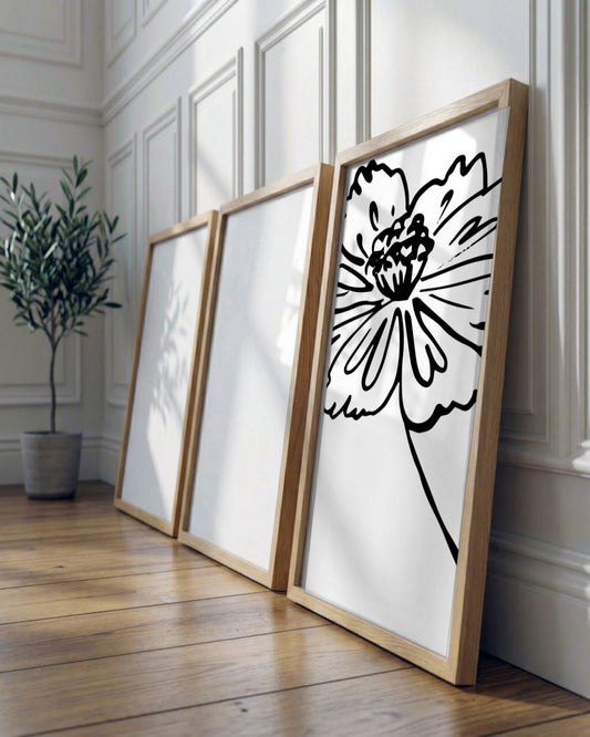 SENT Studio - Blooming Flowers Poster No. 17 - framed print in a styled room