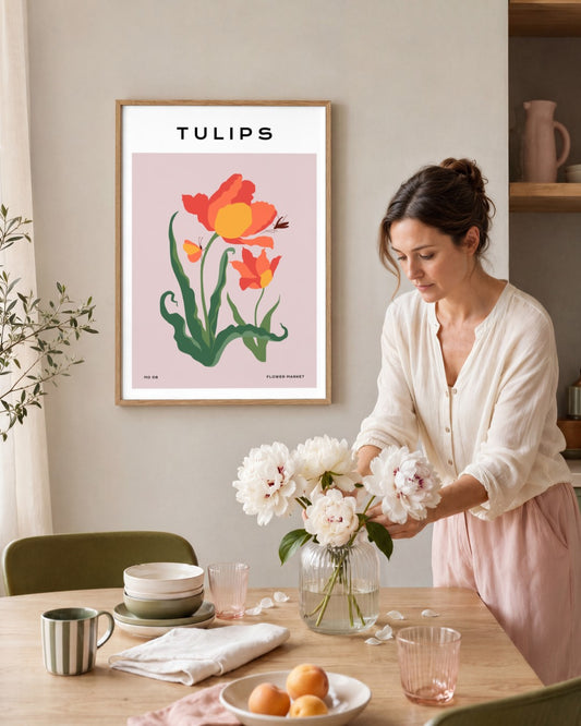 SENT Studio - Botanical Poster No. 5 - framed print in a styled room