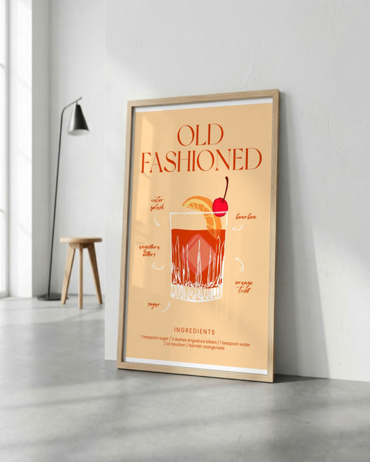 SENT Studio - Cocktail Poster No. 45 - framed print in a styled room