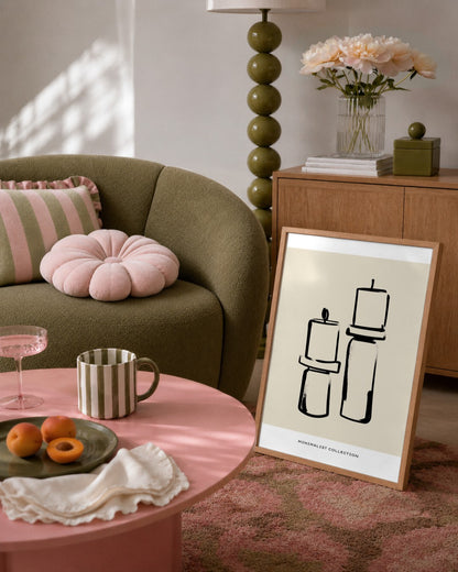 SENT Studio - Bohemian Poster No. 89 - framed print in a styled room